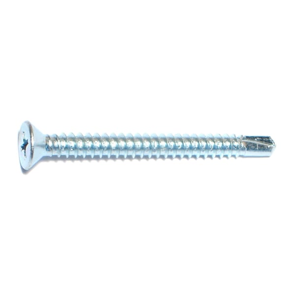 Midwest Fastener Self-Drilling Screw, #10 x 2 in, Zinc Plated Steel Flat Head Phillips Drive, 100 PK 09139 - main